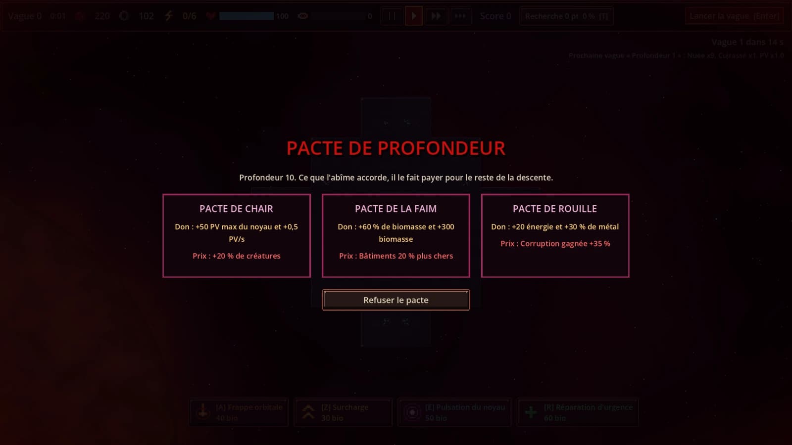 Un pacte de profondeur après le premier boss
